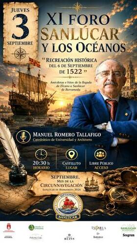Cartel de XI Foro Sanlúcar y los Océanos: Manuel Romero Tallafigo