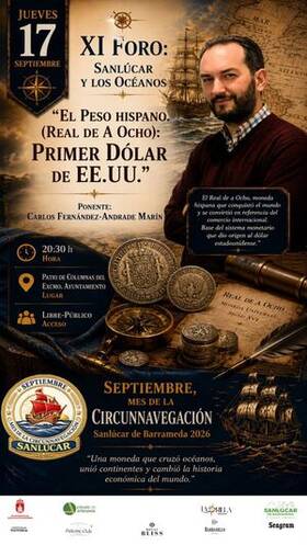 Cartel de XI Foro Sanlúcar y los Océanos: Carlos Fernández-Andrade Marín